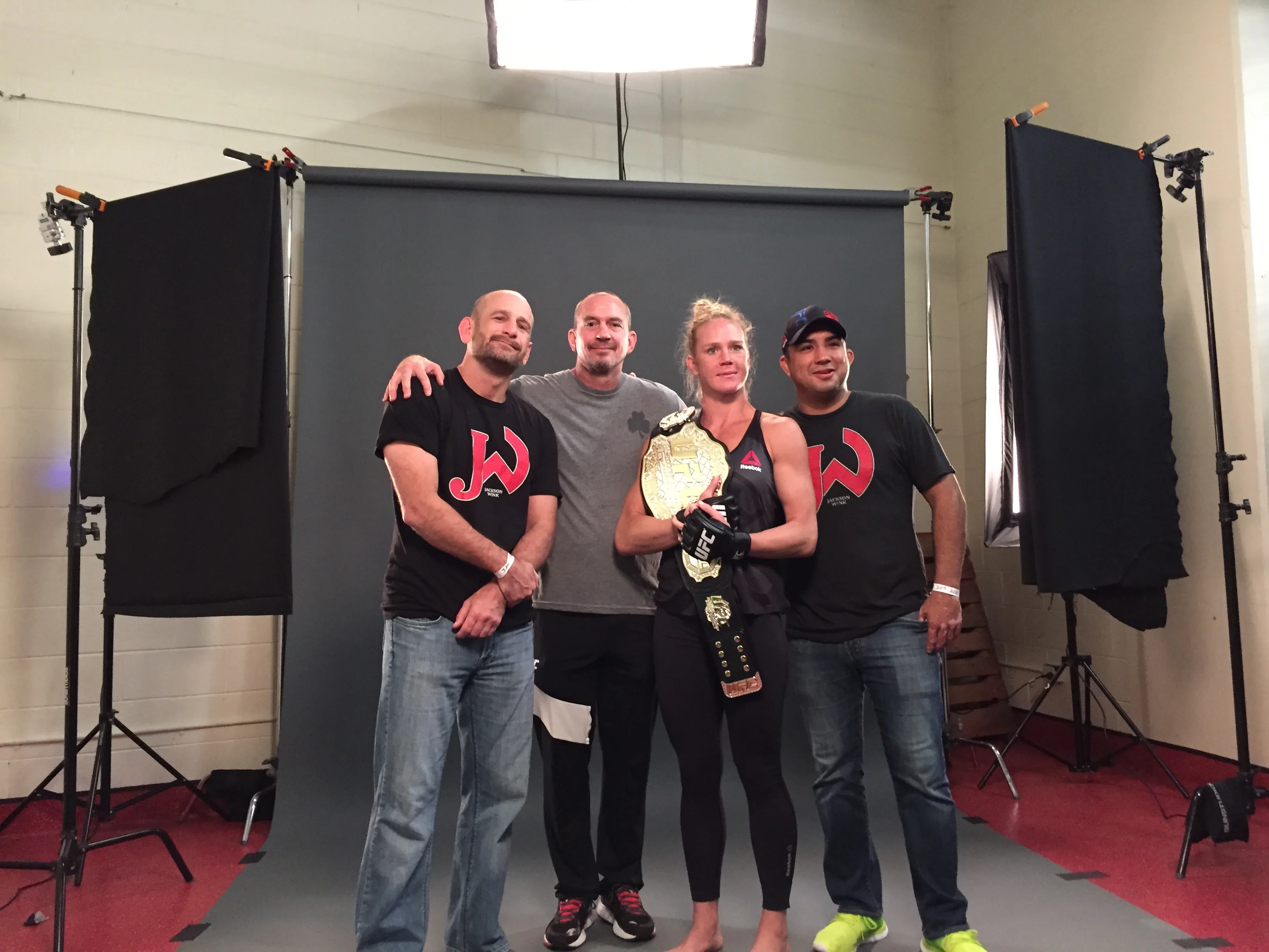 Holly Holm holding the UFC championship belt